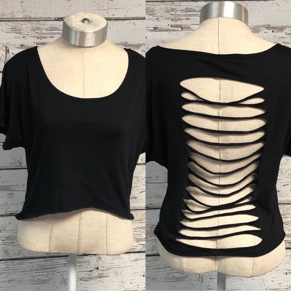 A Knitch Above Distressed Crop Top